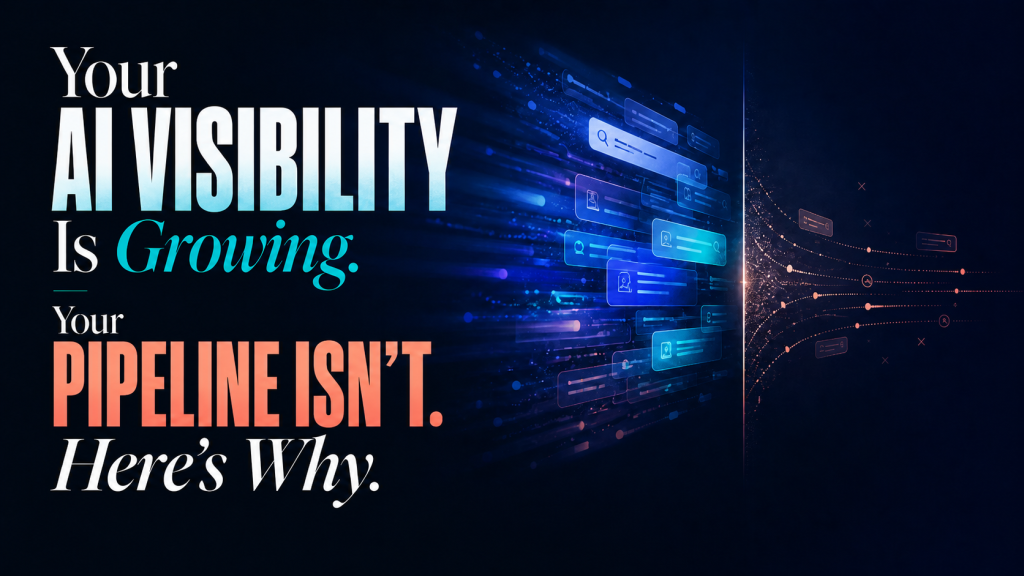 Your AI Visibility is Growing. Your Pipeline Isn't.