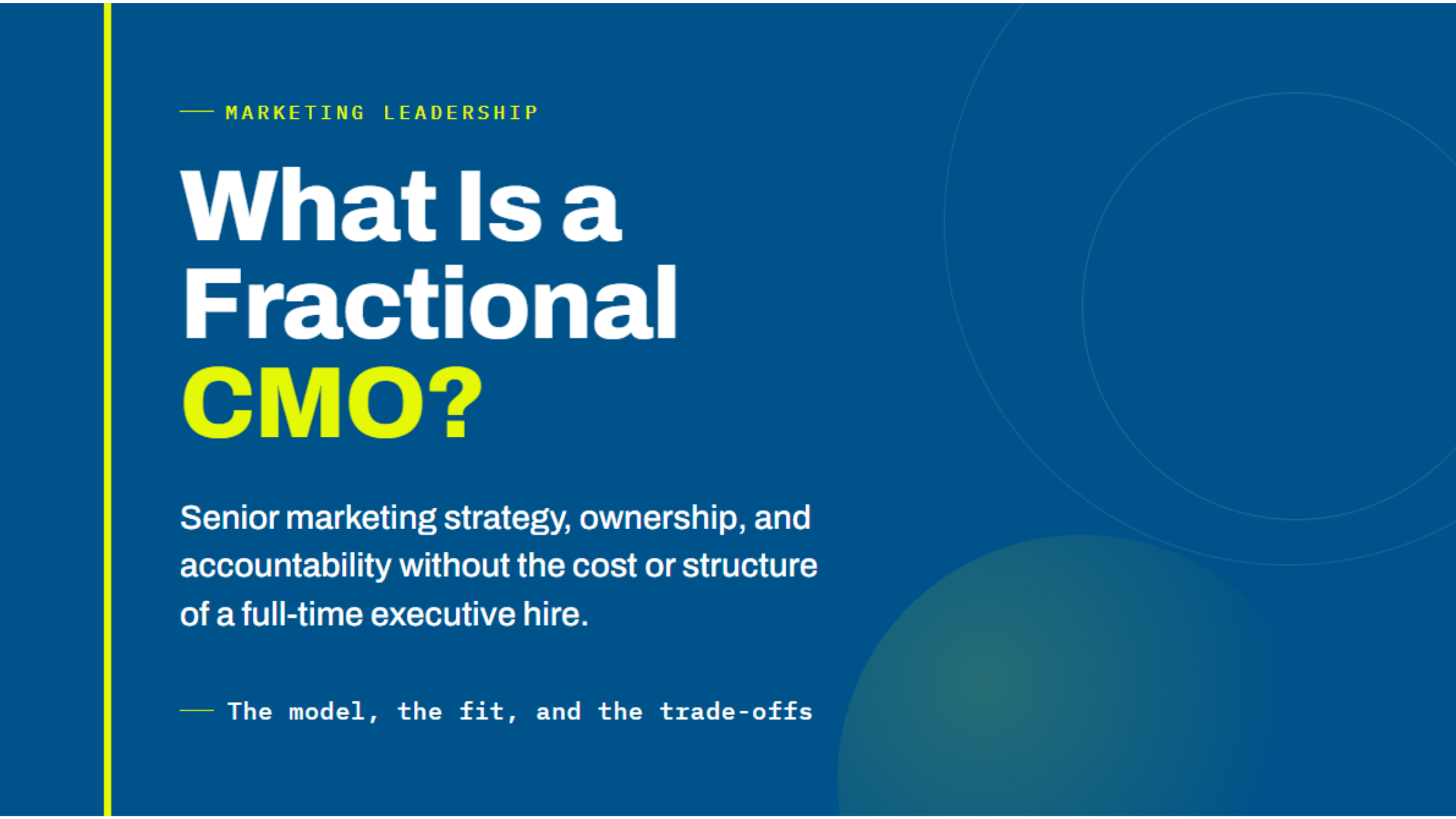 What is a fractional CMO?