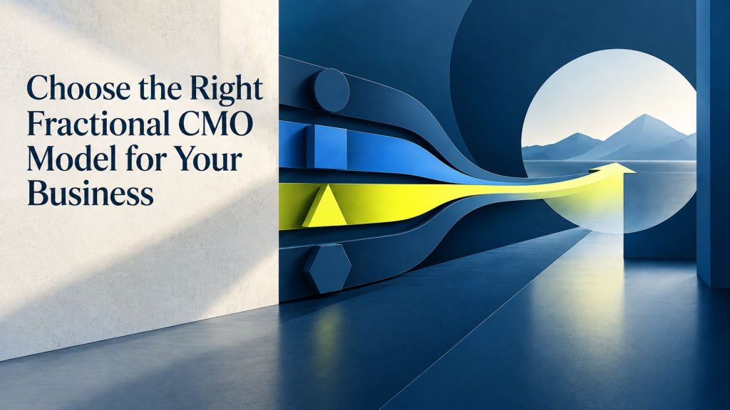 Four fractional CMO service paths available to CEOs choosing a marketing leadership model.